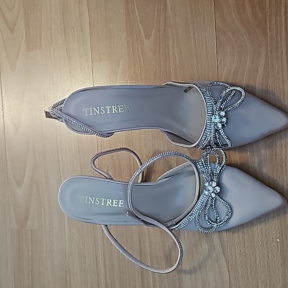 Brand new jeweled strap heels